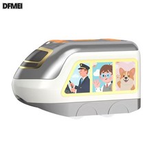 DFMEI 同款益智電動拼裝積木磁吸小火車磁力高鐵軌道車兒童DIY玩具, 1個, 適配磁吸軌道車2只+充電線:如圖