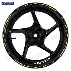 오토바이 전면 후면 휠 스티커 자동차 반사 허브 테이프 데칼, 1개, 23. NINJA400-022