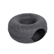 루나글램 고양이 숨숨집 도넛 하우스 터널 동굴집 대형, 차콜, 1개