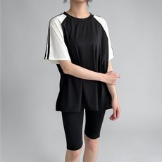 UPF50+ UV차단 메쉬 반팔 래쉬가드 티셔츠 남녀공용 커플 오버핏 빅사이즈