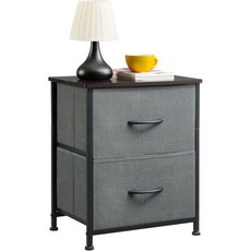 솜닷 침대 옆 테이블 가슴 서랍 수납 나이트 소파 스타일리시 선반 너비 15.7인치(40cm) 깊이 11.8인치(30cm) 높이 19.7인치(50cm) 패브릭, 1, gray (dark gray)