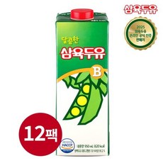 삼육식품 삼육두유 달콤한 두유B 950ml x 12팩