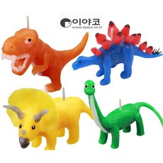 양초꾸미기 양초점토 캐릭터양초만들기 이야코 공룡나라 낱개(4종) - 31137, 마멘키사우르스양초