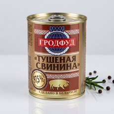 BELARUS PORK STEW 벨라루스 돼지고기 통조림 338g 등산 캠핑 필수템 간편 돼지고기 캔, 1개