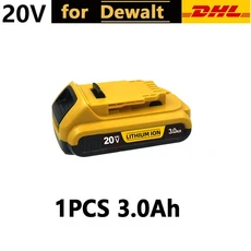 디월트 호환 호환 20V 충전식 공구 배터리 DCB200 DCB201 DCB206용 3.0Ah 디월트 호환 18V 20V 공구 배터리, 06 20V 1PCS  3.0Ah
