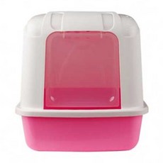 고양이 졸리 후드형 화장실 핑크 1P 반려묘 토일렛 위생화장실 배변훈련 변기 후드형화장실 배변훈련 dew+68077MD