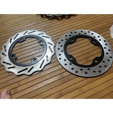 本田cb400 小黃蜂hornet250專用後碟盤，提升制動性能，安全可靠，耐磨耐用, 1個, 浪花碟,220mm