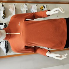 루이까스텔 여성 가을 지퍼배색 솔리드 반집업 긴팔 티셔츠 뉴코아인천점