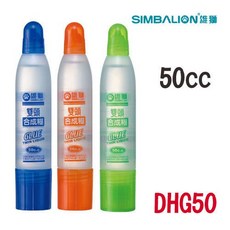 雄獅 DHG-50 雙頭膠水 (雙頭合成糊) 50cc 雙頭設計大小面積適用 安全無毒 快速乾燥, 1個