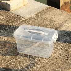 DFMEI 釣箱加厚新款手提水桶魚護車載後備箱活魚桶養殖箱烏龜飼養缸魚桶, 1個, 中號透明【長25.3寬15.5高13.7】