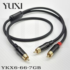 頂配款 編織網 方塊隔離器 RCA公轉雙公頭 RCA紅白線轉接頭 車用音響轉接線 一公轉兩母 Y型線, 1個, RCA 一母轉兩公,總長80公分=主線50公分+分岔30公分