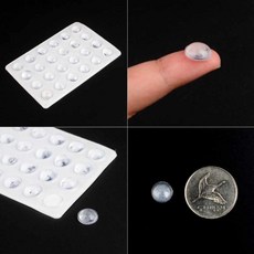 유리밀림방지 논슬립스티커 안전받침 실리콘고무발, 6mm (60개)