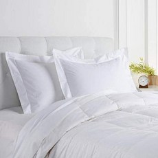Pride Beddings 고급스러운 구스 다운 대체 이불 프리미엄 박스 스티치 디자인 800수 100 이집트 면 캘리포니아 킹 화이트