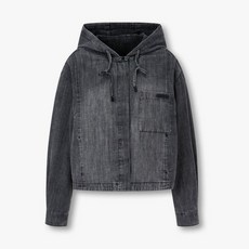보브 워싱 데님 후디드 점퍼7155320003 971346