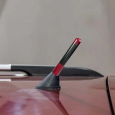 INSAVII 차량용 안테나 카본 미니 자동차 튜닝 장식 용품 신호 수신, 실버