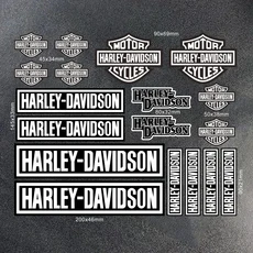 반사형 할리 데이비슨 로고 오토바이 탱크 스티커 헬멧 레터 데칼 키트, 01 White