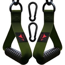 비구그 헤비 듀티 체육관 운동 핸들 부착물 - 케이블 기계 풀리 시스템 및 기타 피트니스 장비를 위한 강력하고 편안하며 미끄럼 방지 고무 그립, Military Green XR