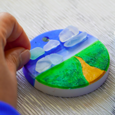 업사이클링 바다유리 석고방향제 DIY 만들기세트 환경교육, 플라워바이