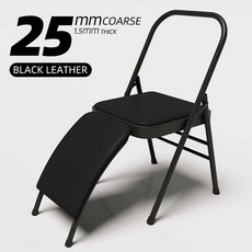 필라테스의자 요가 체어 기구 소도구 스트레칭 운동 코어 가정용 홈트 장비 요가의자 실내, K. 허리 지지대가있는 검은 PU 얼굴 25, 1개