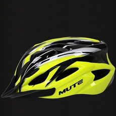 뮤트 스포츠 인라인 자전거헬멧 프로F2 인몰드헬멧, 블랙+네온, 1개