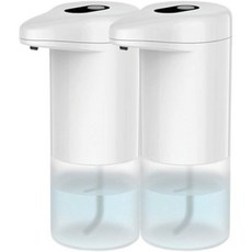 욕실 비누 디스펜서용 농가 자동 디스펜서 2단계 조절 가능한 샤워 및 로션 적외선 센서 펌프 병, 2-Pack