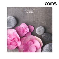 COMS 안전강화유리 자동 ON/OFF 디지털 체중계(최대 180Kg)art65Rdv
