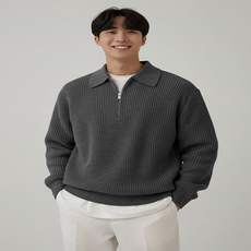 남성 남자 반집업 하프지퍼 스웨터 니트 데일리 티셔츠 맨투맨 상의