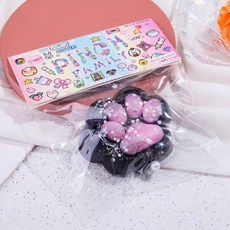 亮燈貓爪捏捏樂 解壓玩具 超軟泥感食玩 減壓玩具, 7*7光面貓爪【黑色】加大加厚, 1個