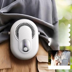휴대용 허리 선풍기 고온 초대형 바람 휴대 여름용 공사 현장용, 미니업그레이드Y10 문라이트화이트 4000m Ah, 기본 색상