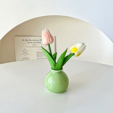 開心果鬱金香仿真花禮 療癒裝飾, 俏皮開心果鬱金香仿真花禮, 1個