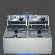 가정용 튀김기 식당 이중 미니 상업용 업소용 전기 치킨, 이중 20L 5.0kW 스위치 조절기, 기본 색상
