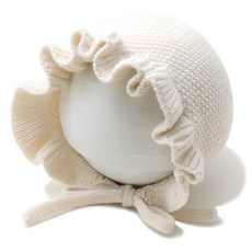 MUXUE 女童荷葉邊針織帽