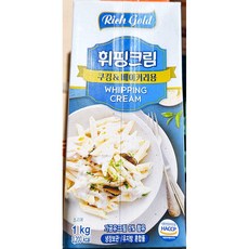 생크림 1kg 냉장 휘핑크림 쿠킹 베이킹용 유제품