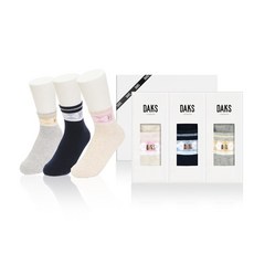 닥스 양말 숙녀 단목 복합아가일 3족세트 K25489