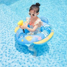 充氣游泳池 加厚三層戲水池 電動充氣 戶外球池 大型玩具, 1個, 特價-充氣水槍座艇-藍