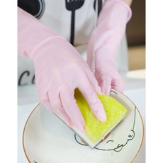 애니상회 더긴 라텍스 장갑 손목착붙는 고무장갑, 30개, 핑크, 대(L)