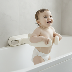 코넘 휴대용 샤워 목욕 핸들 아기비데, 크림, 1개