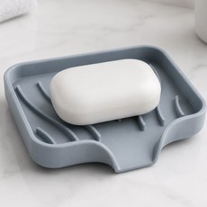 이루모아 실리콘 물빠짐 비누 받침 거치대, 그레이블루, 1개 그레이블루, 1개