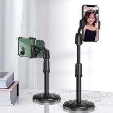 멀티 스탠드 스마트폰 핸드폰 거치대 회전 홀더, 블랙, 블랙