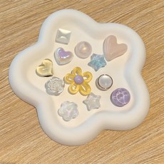 오로라 플라워 파츠 슬리퍼 실내화 신발 악세사리 세트