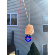 행운의 눈 터키 악마의 펜던트 석영 자동차 Reiki 크리스탈 벽 매달려 홈 백미러 장식 열쇠 고리 선물, 01) Wall Hanging 01