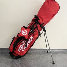 新款高爾夫球包卡梅隆支架包男女通用球袋 時尚輕便多功能高爾夫球袋, 鮮紅色, 1個