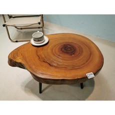 원목 우드 슬랩 테이블 좌식 다다미 와비사비 INS 감성 일본식 인테리어 거실 소형, Z3080 69-51-36.5(6.5T)