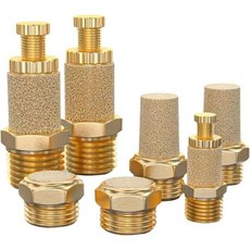 10pcs 공압 배기 머플러 황동 18인치 14인치 38인치 12인치 M5 소음기 장착 소음 필터 감속기 커넥터 구리짧은, 10 PCS, Long-G1