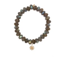 시드니에반 14K 옐로 골드 라브라도라이트 비즈 브레이슬릿