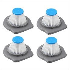 Black+Decker HLVCF10 For Dustbuster의 진공 필터 교체 AdvancedClean &amp; Reviva Series Hand Vacuums 용 4PC, 사진 색상, 사진 색상, 1개