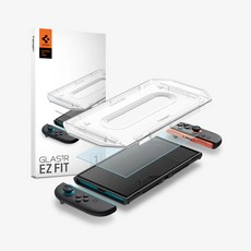 Spigen Nintendo Switch 2 Glas.tR EZ Fit 玻璃保護貼 -含快貼板 螢幕保護貼 台灣總代理, 透明, 1個