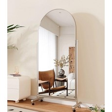 이동식 전신거울 아치 바퀴달린 미드센츄리 거울 대형, 166x60 B