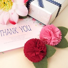 블루밍 카네이션 브로치/카네이션뱃지 어버이날 스승의날 감사뱃지 카네이션브로치