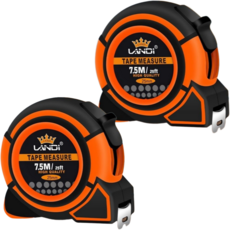 그레이나 오렌지 줄자 7.5미터 25mm 고강도 고급 줄자 전문가용, 2개